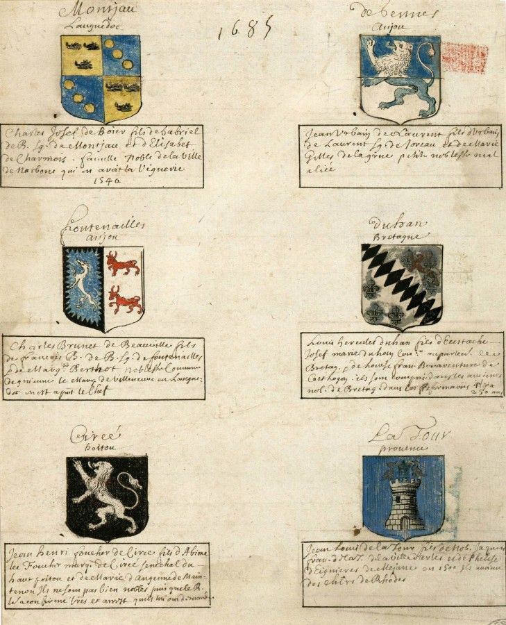Les blasons à l'époque du Roi Soleil